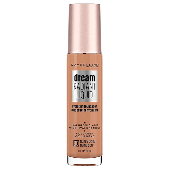 Maybelline 90 Honey Beige Dream Radiant Liquid Hydrating Foundation 1oz - Picture 1 of 5